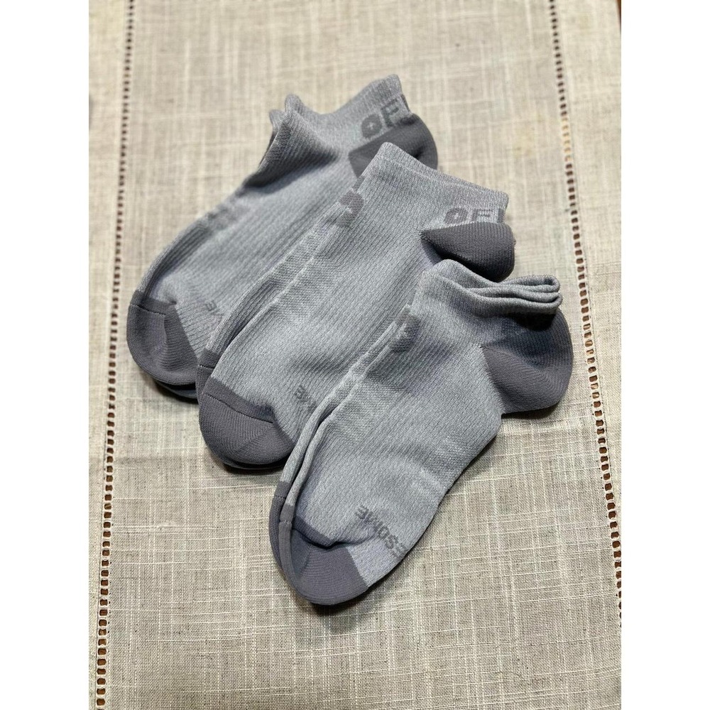 FIGS Ankle Socks Lot of 3 Pairs Gray Size Large NWOT